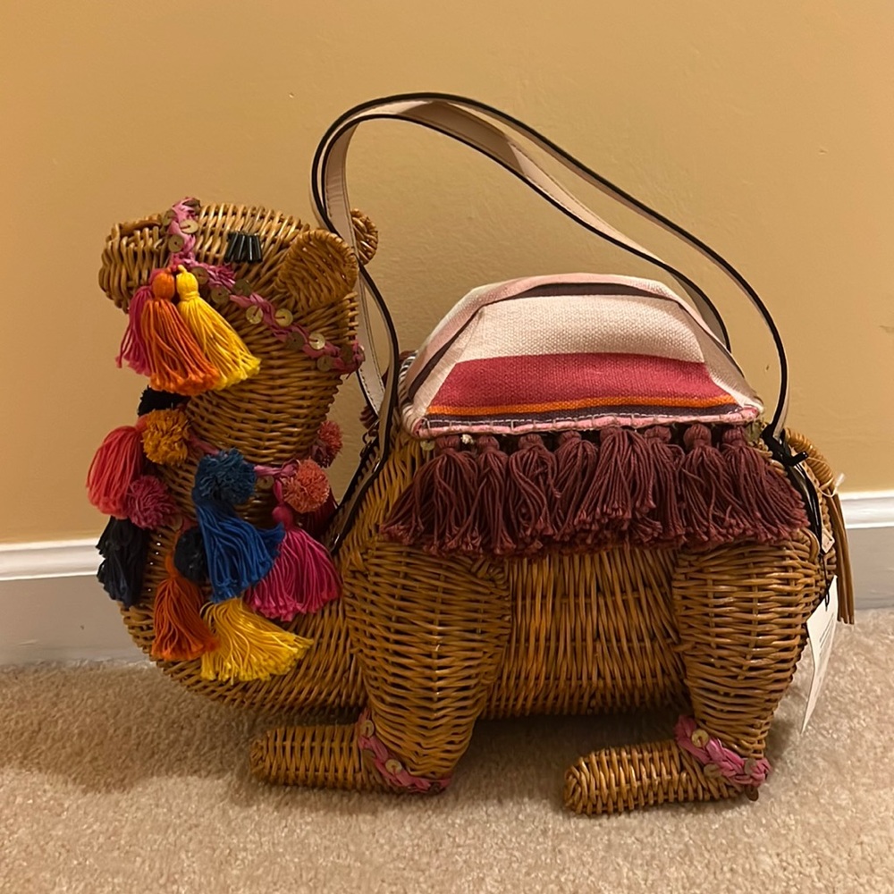 Kate Spade wicker camel bag - Picture 6 of 14